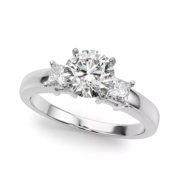 Adelle Three Stone Diamond Engagement Ring