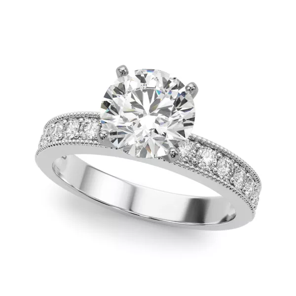 Liv Vintage Style Channel Diamond Engagement Ring