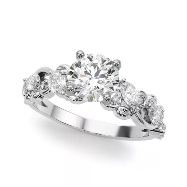 Setting Seraphina Marquise And Round Diamond Nature Inspired