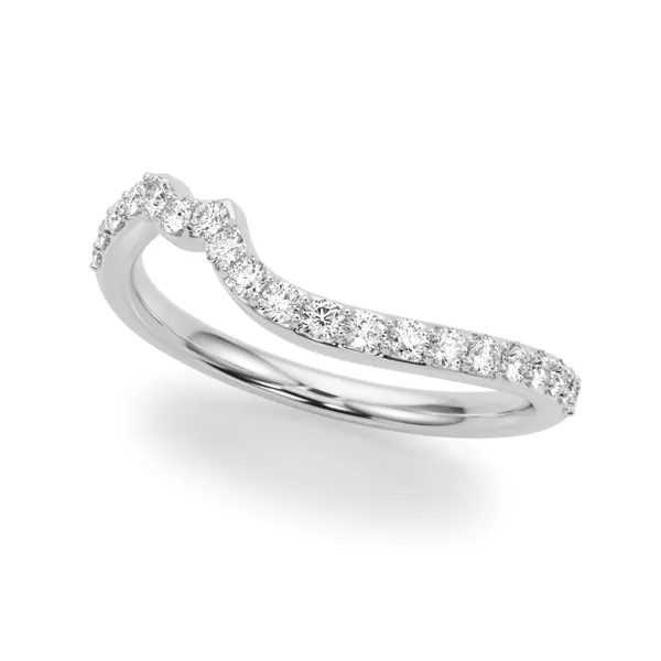 Ametrine Curved Pave Diamond Wedding Band