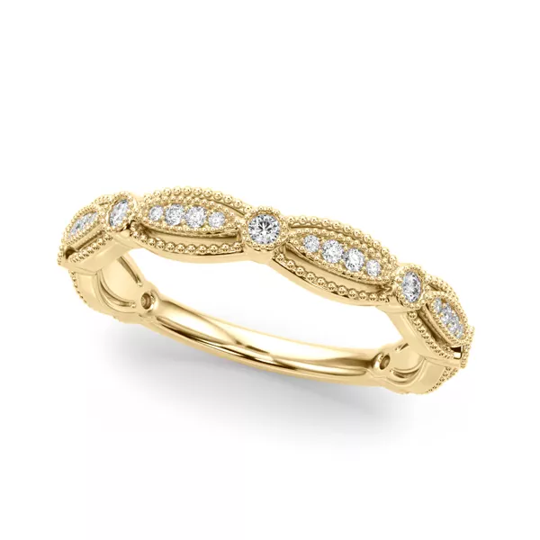 Topazia Vintage Inspired Wedding Band