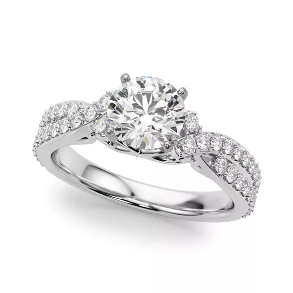 Coralia Pave Diamond Engagement Ring