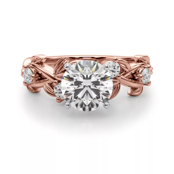 Flamenco Twisted Vine And Leaf Ring