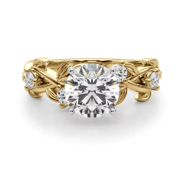 Flamenco Twisted Vine And Leaf Ring