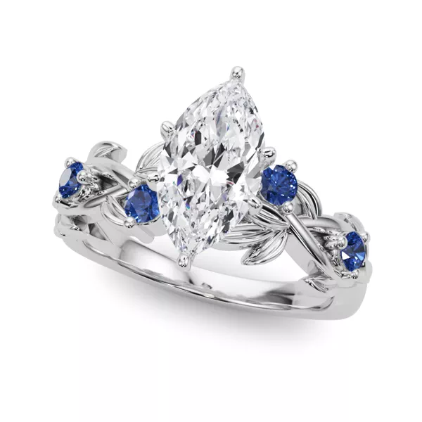 Setting Flamenco Lab Sapphire Twisted Vine & Leaf