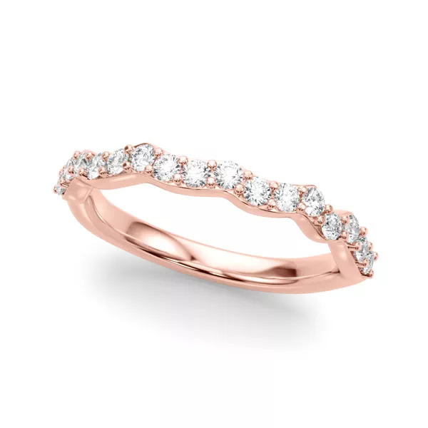 Geraldine Curved Pave Diamond Band