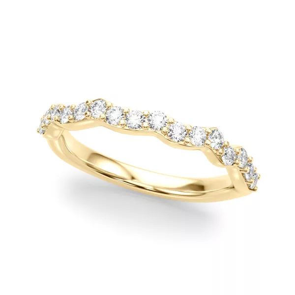 Geraldine Curved Pave Diamond Band