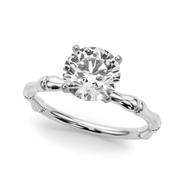 Veronique Bamboo Solitaire Engagement Ring