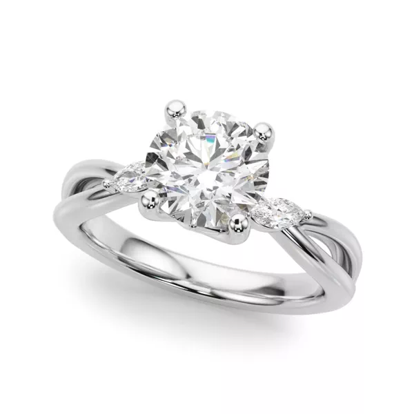 Lissora Twisted Marquise Engagement Ring
