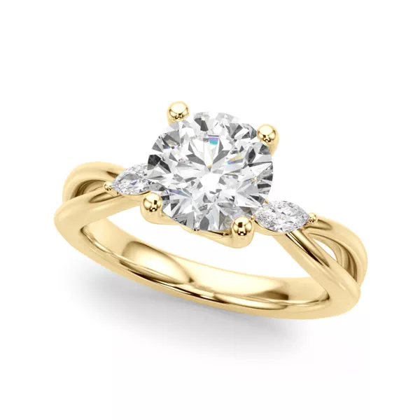 Lissora Twisted Marquise Engagement Ring