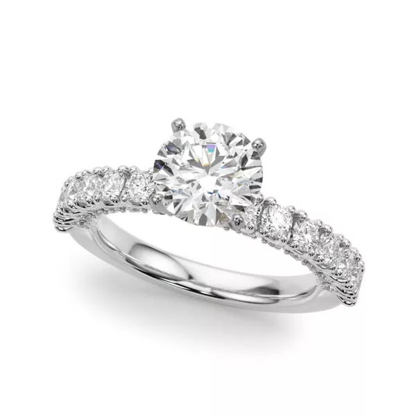 Vellara Sculpted Pavé Lab Engagement Ring