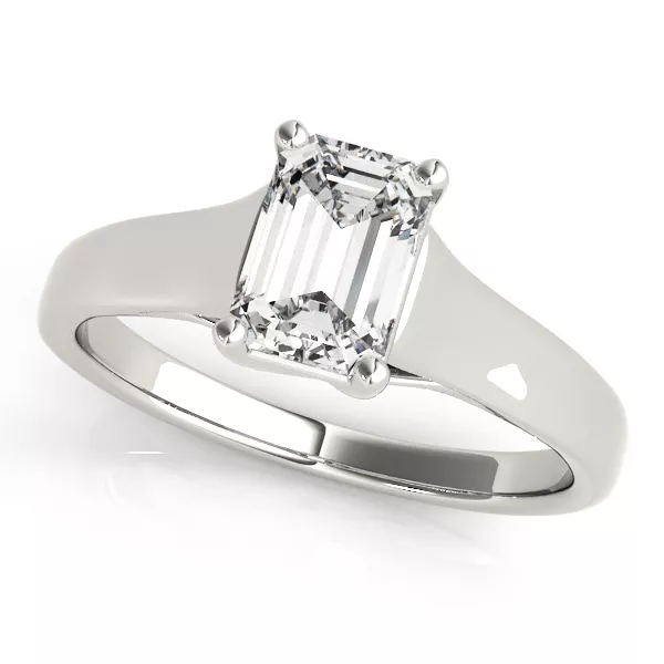 Setting Nevada Emerald Cut Solitaire