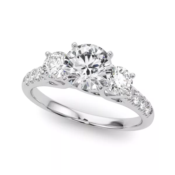 Emmie Three Stone Engagement Ring