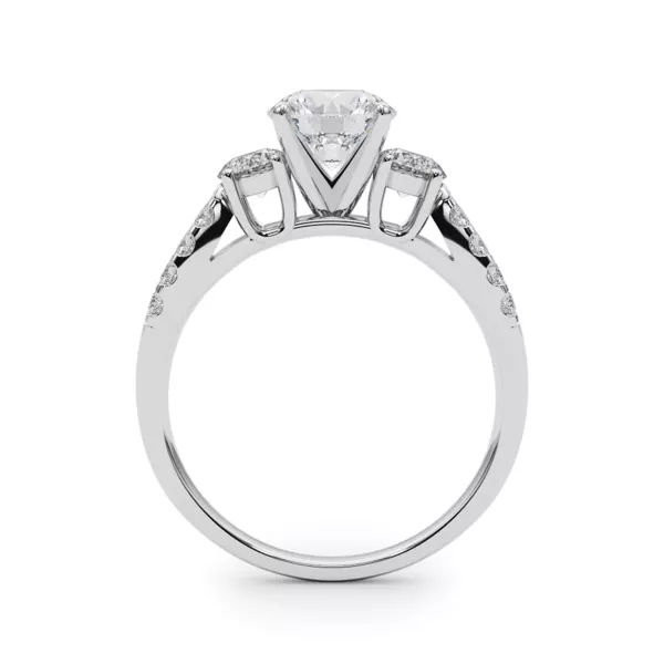Rosella Three Stone Lab Engagement Ring