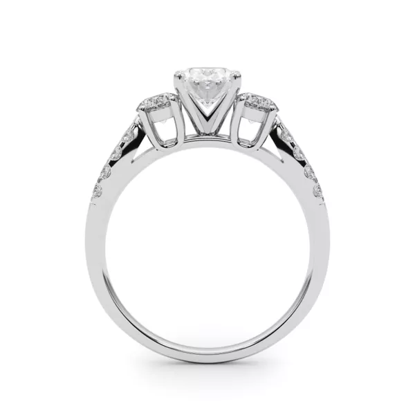 Rosella Three Stone Lab Engagement Ring