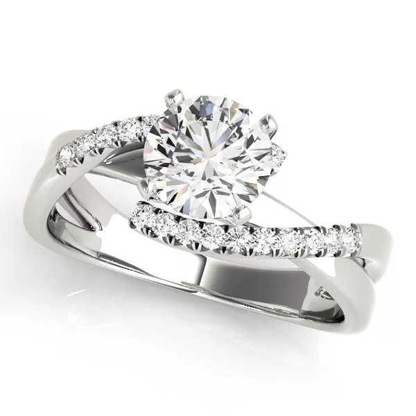 Evora Pavé Diamond Bypass Engagement Ring