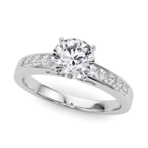 Charlamaine Princess Cut Channel Engagement Ring