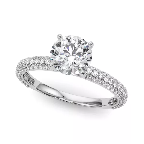 Harper Pavé Diamond Encrusted Engagement Ring