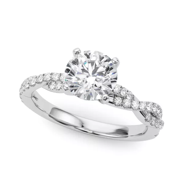 Abigail Pavé Diamond Twist Engagement Ring