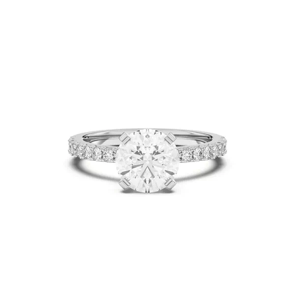Riley Classic Pavé Diamond Engagement Ring