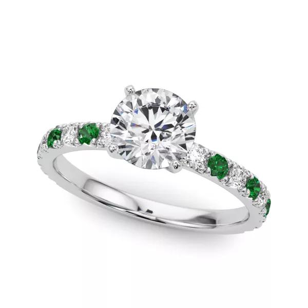 Setting Riley Classic Diamond & Emerald
