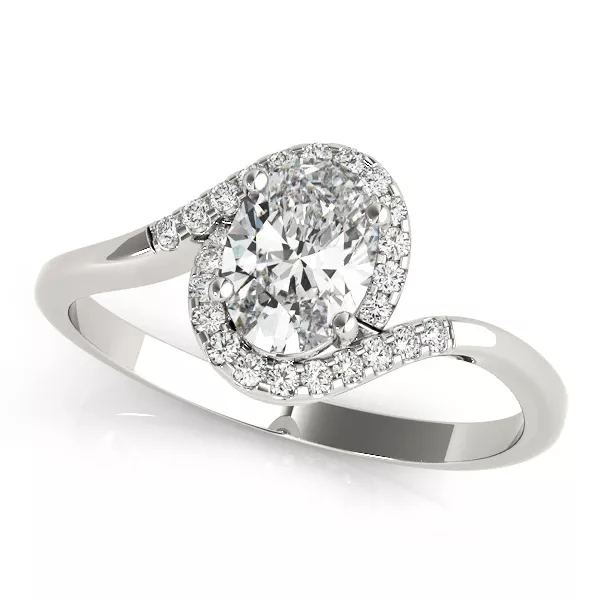 Caspian Oval Halo Engagement Ring
