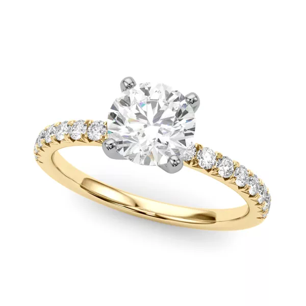 Hazel Classic Pavé Diamond Engagement Ring