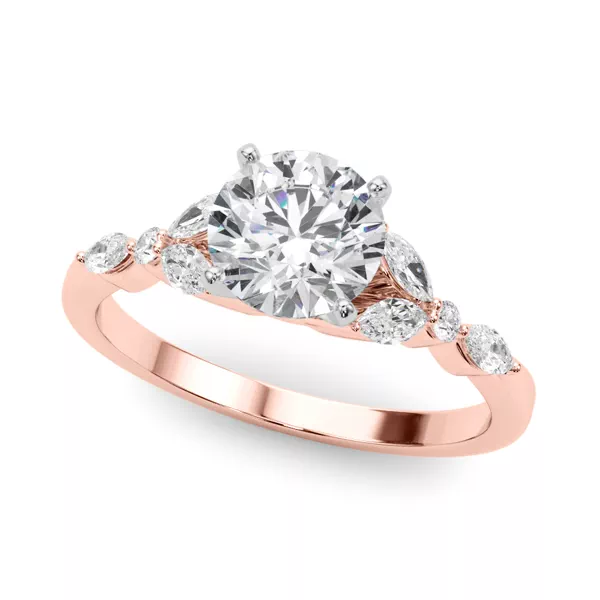 Willa Marquise And Round Diamond Engagement Ring