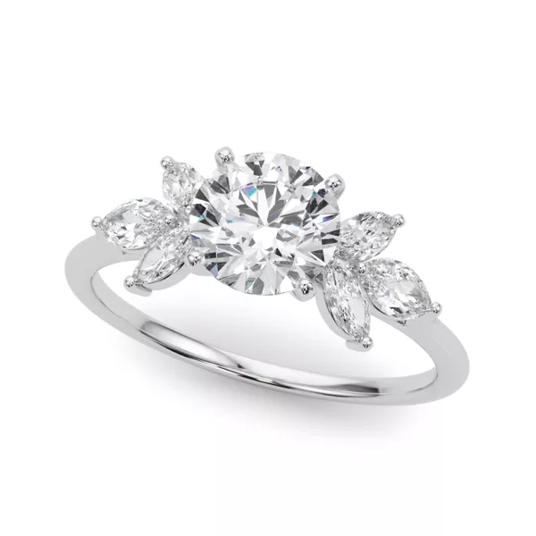 Ada Marquise Diamond Cluster Engagement Ring
