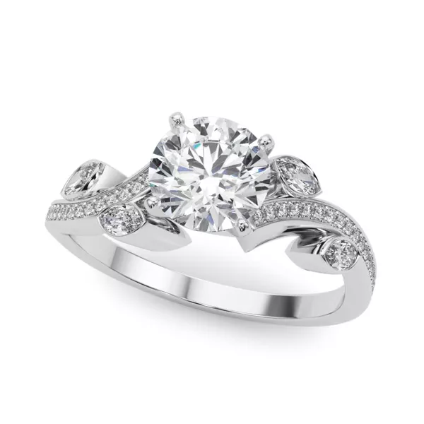 Setting Poppy Nature Inspired Diamond