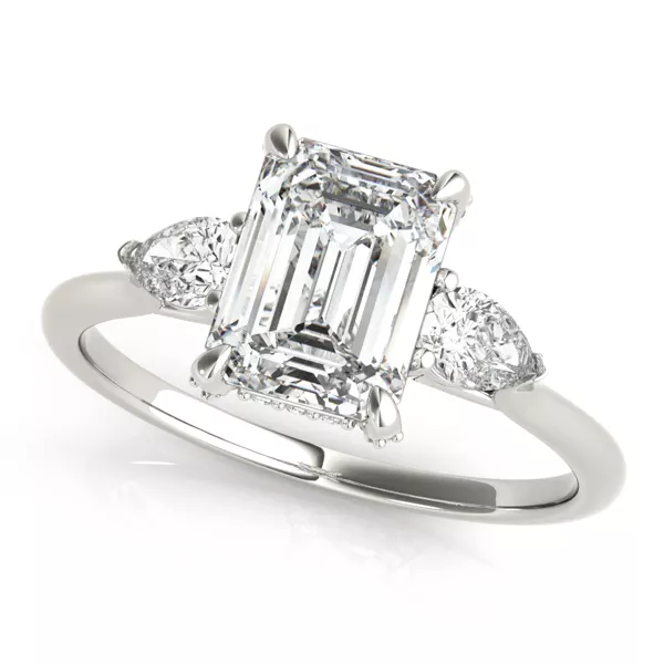 Lilith Three Stone Diamond Engagement Ring