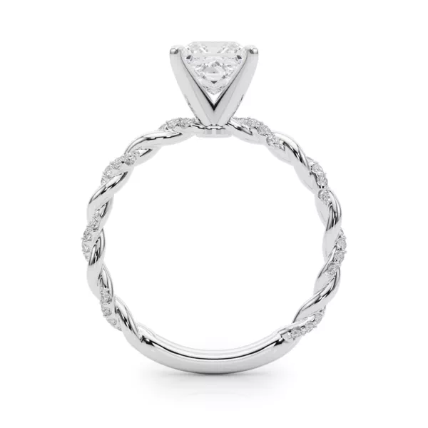 Freya Lab Diamond Twist Engagement Ring With 1.01 Carat Princess Diamond