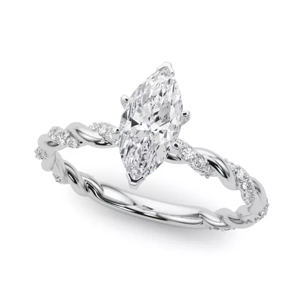 Freya Lab Diamond Twist Engagement Ring