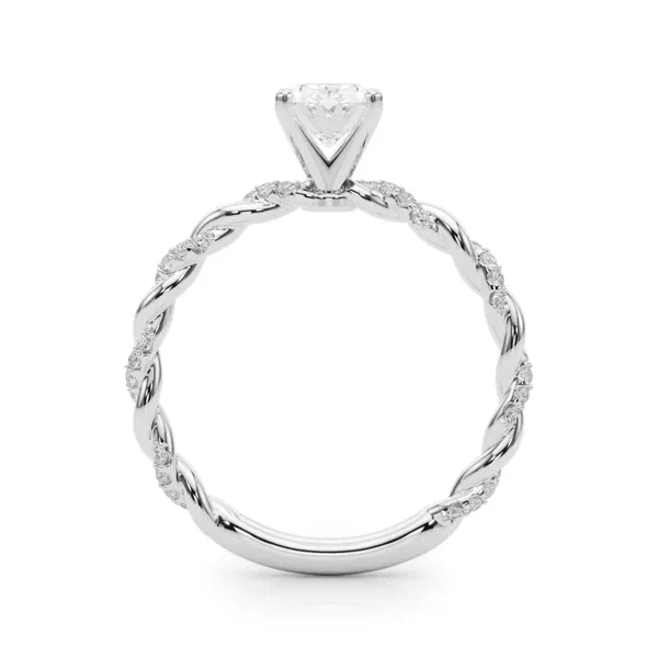 Freya Lab Diamond Twist Engagement Ring With 1 Carat Oval Diamond
