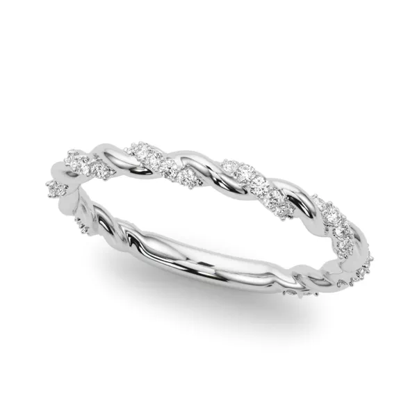 Freya Diamond Twist Wedding Band