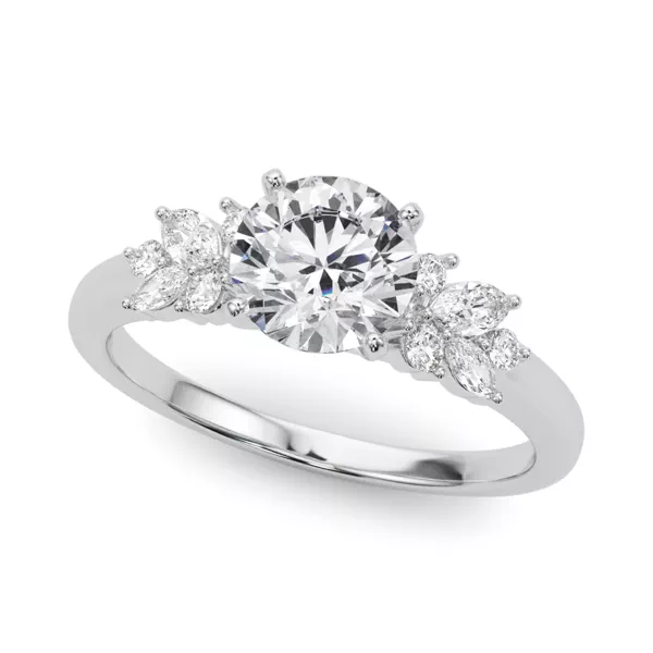 Starlette Marquise And Round Diamond Cluster Ring