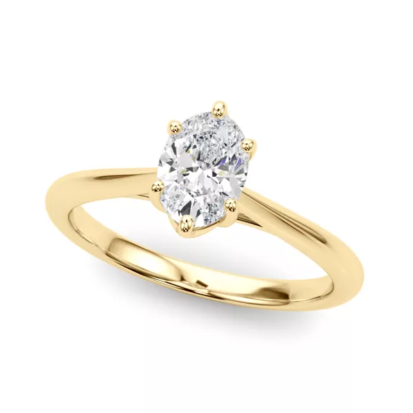 Lakely Oval Diamond Solitaire Engagement Ring