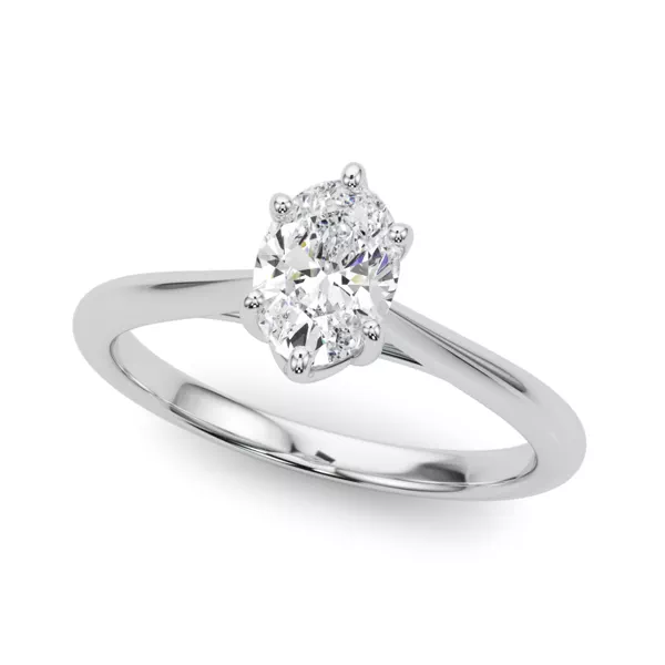 Lakely Oval Diamond Solitaire Engagement Ring