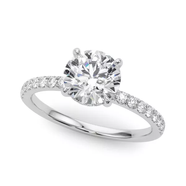 Genevieve Hidden Halo Diamond Engagement Ring With 1.8 Carat Princess Diamond