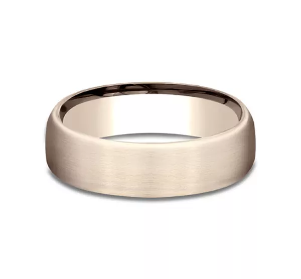 Satin Low Dome Comfort-Fit Band (6.5mm)