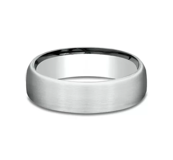 Satin Low Dome Comfort-Fit Band (6.5mm)