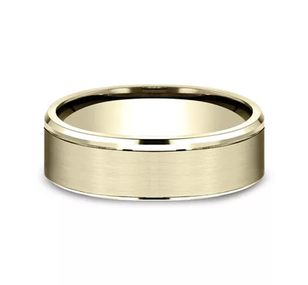 Brushed Edge-Line Comfort-Fit Band (6.5mm)