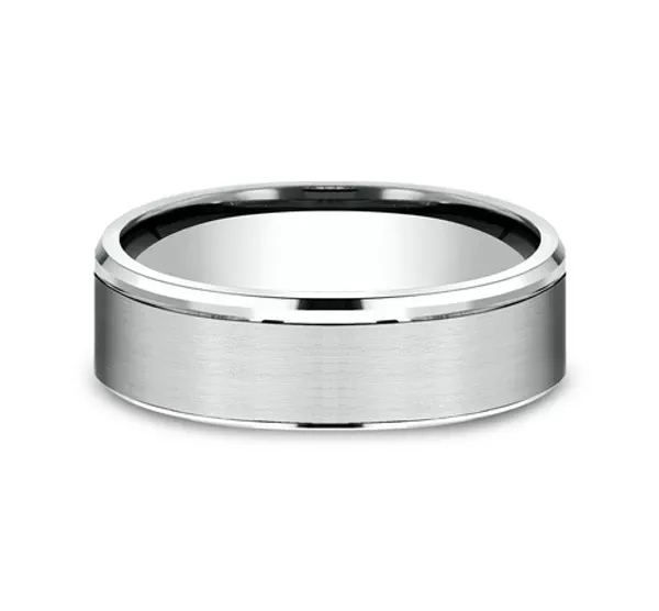 Brushed Edge-Line Comfort-Fit Band (6.5mm)