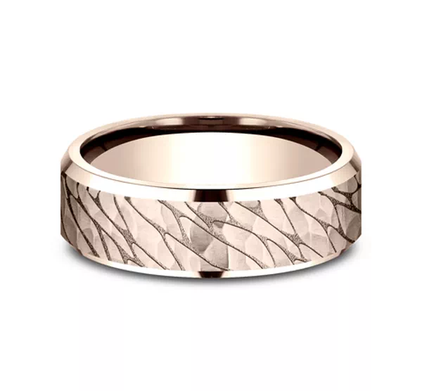 Canyon Finish Beveled Edge Comfort-Fit Band (7mm)
