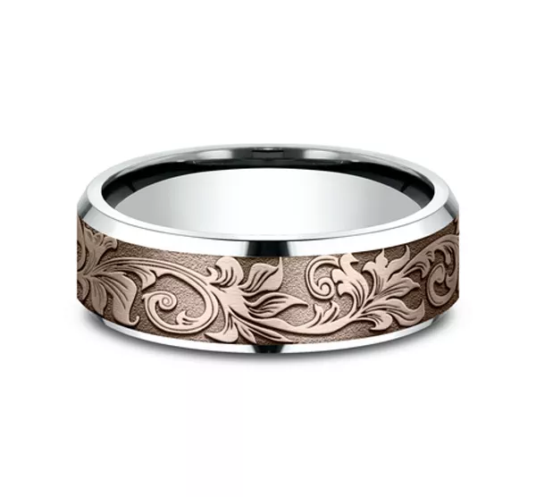 Voyager Finish Beveled Edge Comfort-Fit Band (7mm)