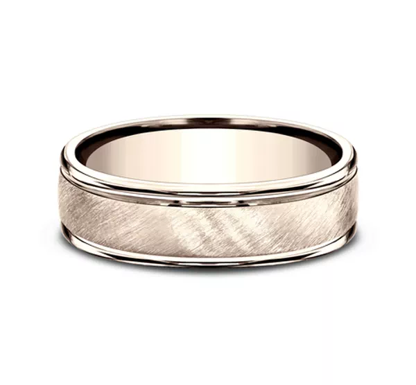 Cross Satin Round Edge Comfort-Fit Band (6mm)