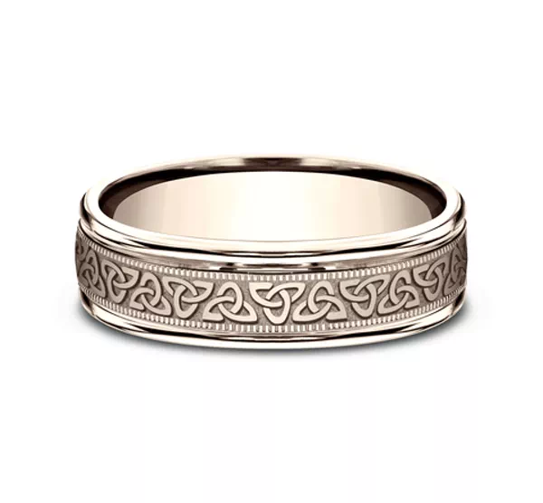 Celtic Triangle Knot Comfort-Fit Band (6mm)