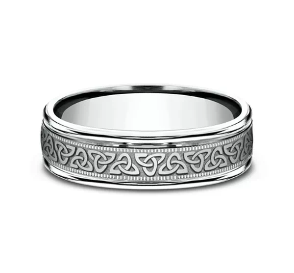 Celtic Triangle Knot Comfort-Fit Band (6mm)