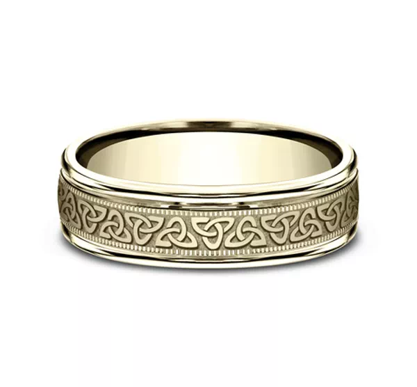 Celtic Triangle Knot Comfort-Fit Band (6mm)