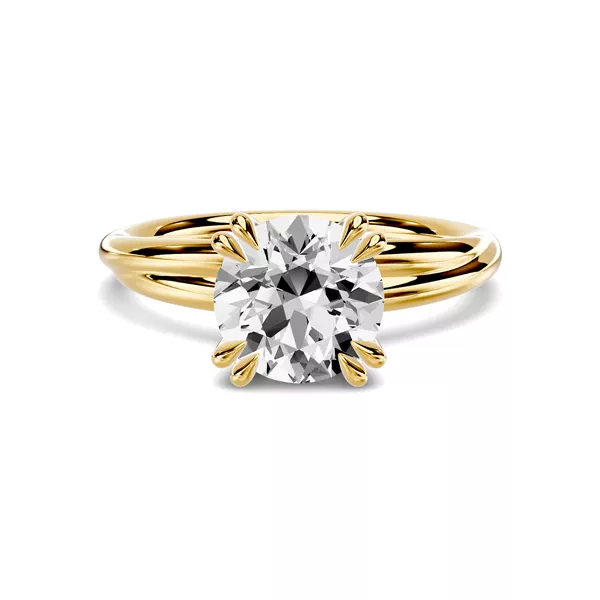 Avalon Crossover Double Prong Solitaire Engagement Ring